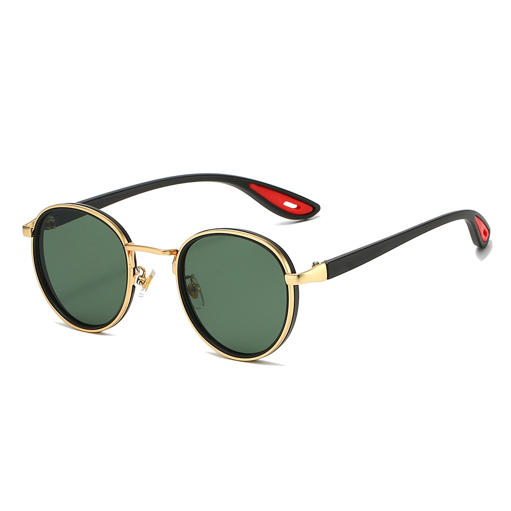 Men’s Fashion Metal Sunglasses Round Frame