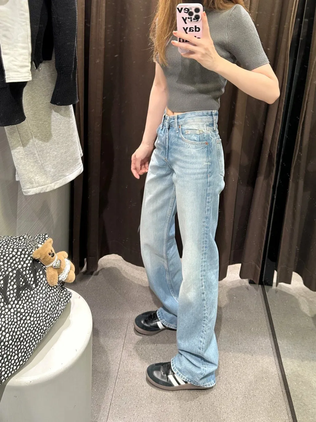 Plus Size American Washed Straight Jeans For Women Spring New - Blue