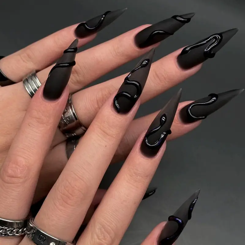 Long-stiletto Wearable Nail Gel Patch