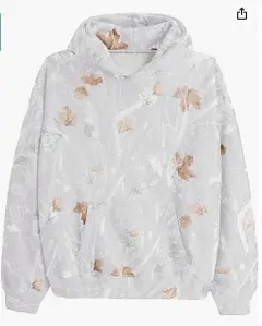 Camouflage Wool Hoodie Women's Long Sleeve Drop Shoulder Oversized - Style4-Xxxxl - View 1