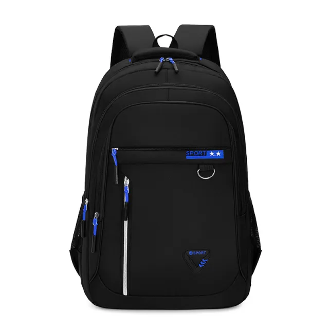 Men's Oxford Cloth Large Capacity Burden Reduction Schoolbag Blue - Shop at LoveMi