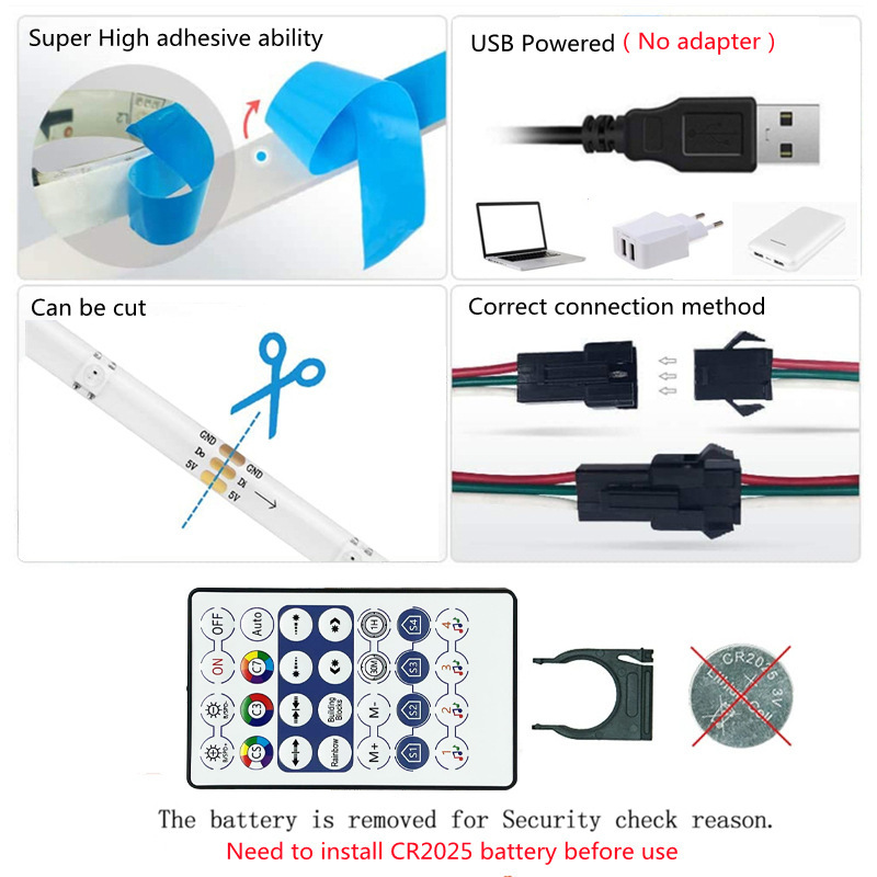 Title 9, 5V RGB Farbwechselnde Magic USB Lichtleiste für...