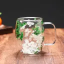 250Ml White Green Small Mug