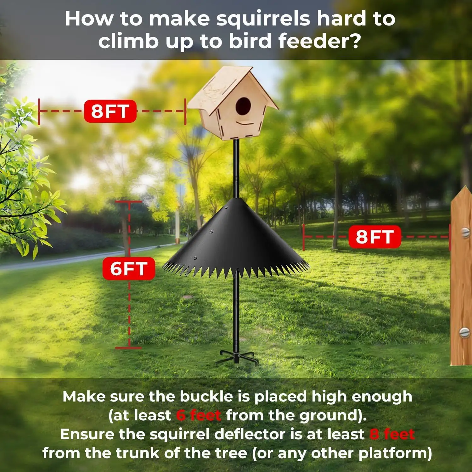 Outdoor Surrounding Squirrel-Proof Hanging Bird Feeder