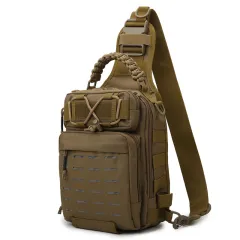 Outdoor Fashion Men's Sports Chest Bag Camouflage - Brown - View 1
