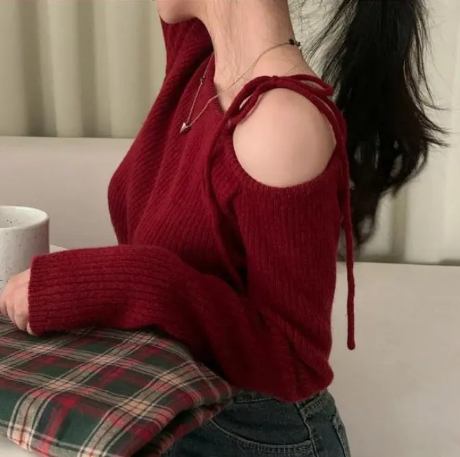 Women's Slim Fit Slimming Long Sleeves Knitwear
