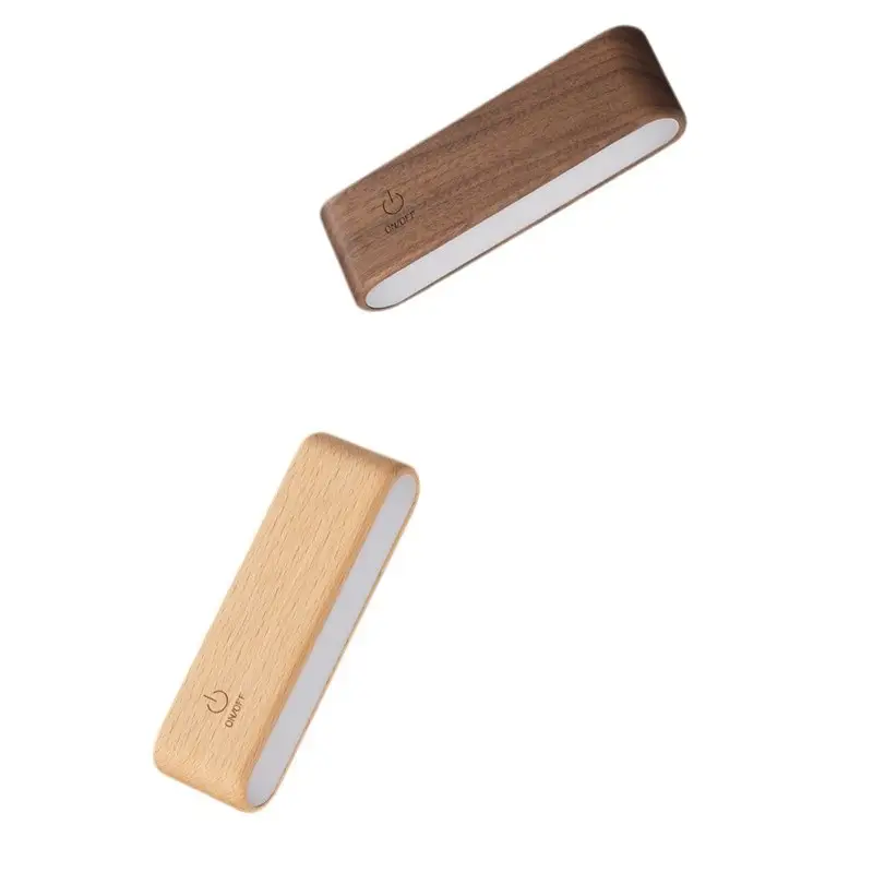 Solid Wood Led Modern Simple Punch-free Wall Lamp