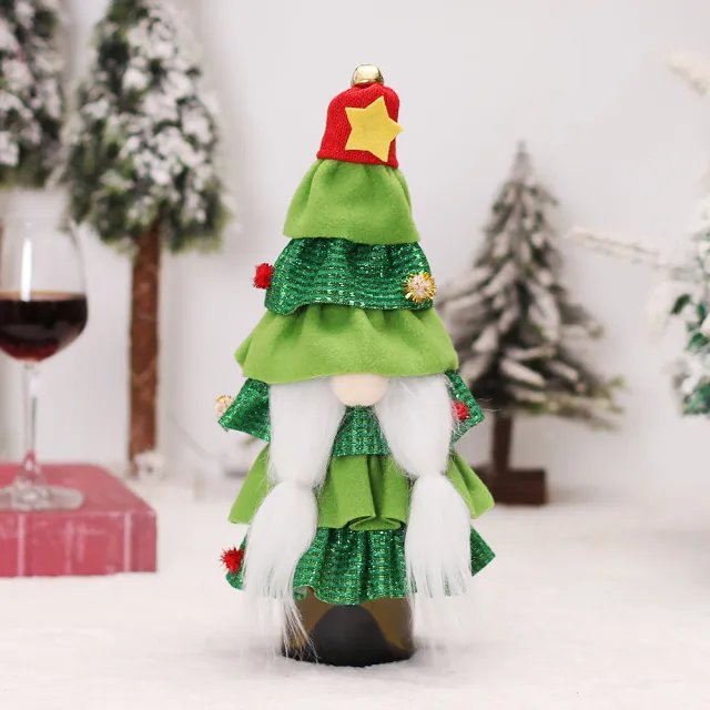 Christmas Decorations Forest Man Cake Dress Bottle Cover Gjt189 Female - Shop at LoveMi