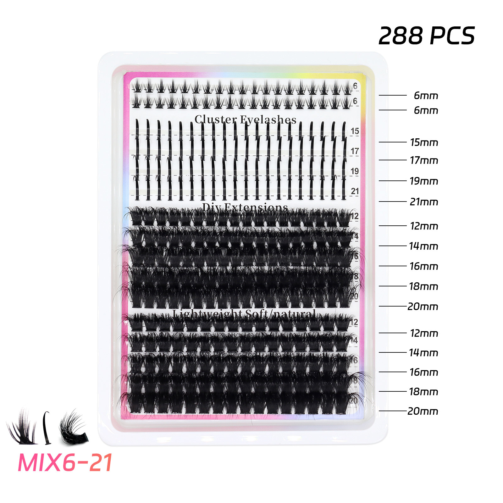Fairy-style Segmented Fluffy And Densely Packed False Eyelashes