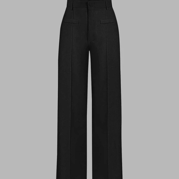 High Waist Drooping Wide Leg Pants - Image 6