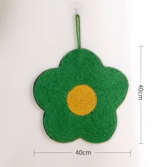 Sisal Wear-resistant Cat Scratching Board Does Not Shed Chips - Green Flowers - View 1