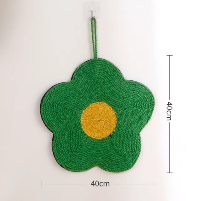 Sisal Wear resistant Cat Scratching Board Does Not Shed Chips Green Flowers - Shop at LoveMi