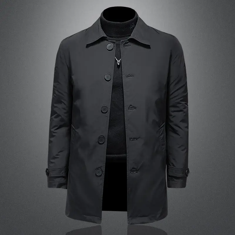 New Men's Down Jacket With A Shirt Collar