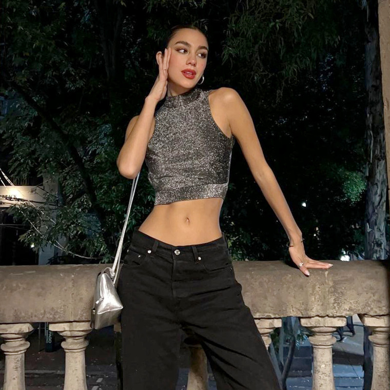 Fashion Personalized Off-the-shoulder Slim Vest For Women