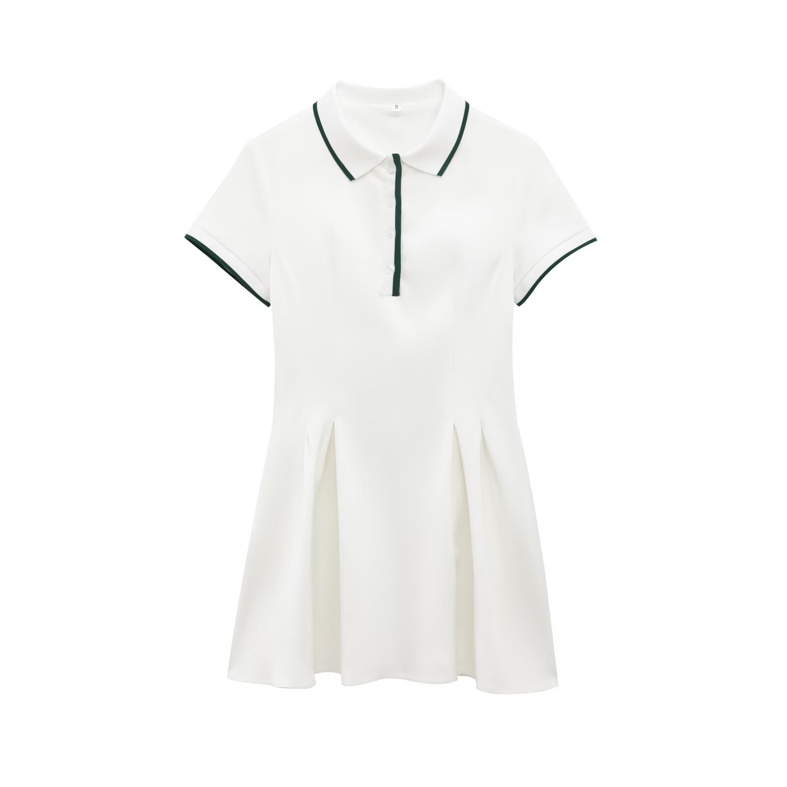 Wavy Style Wide Ribbed Short Dress White - Shop at LoveMi