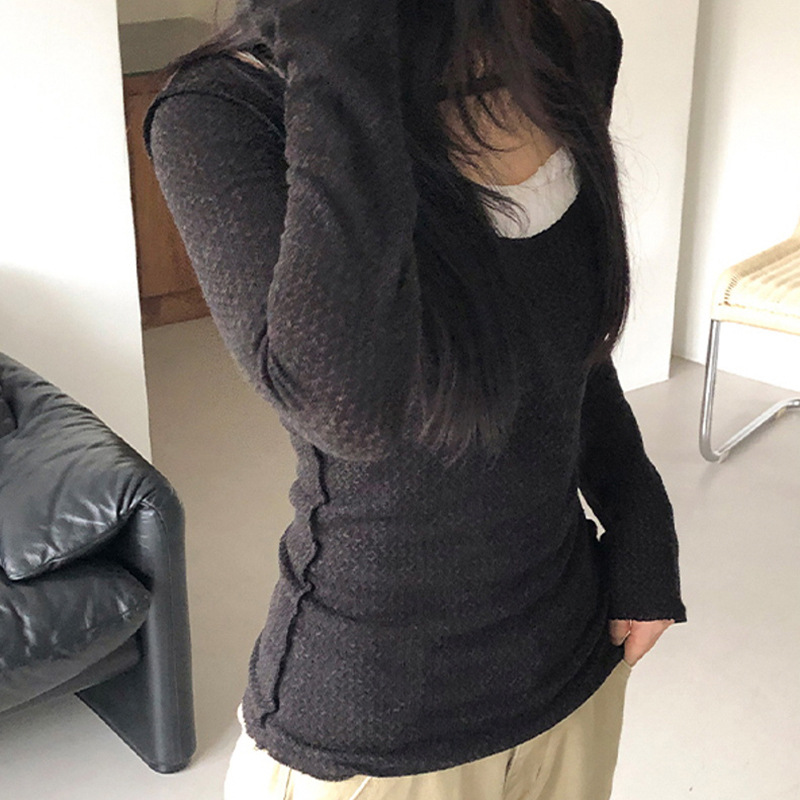 European And American Style Lace Stitching Fake Two-piece Top