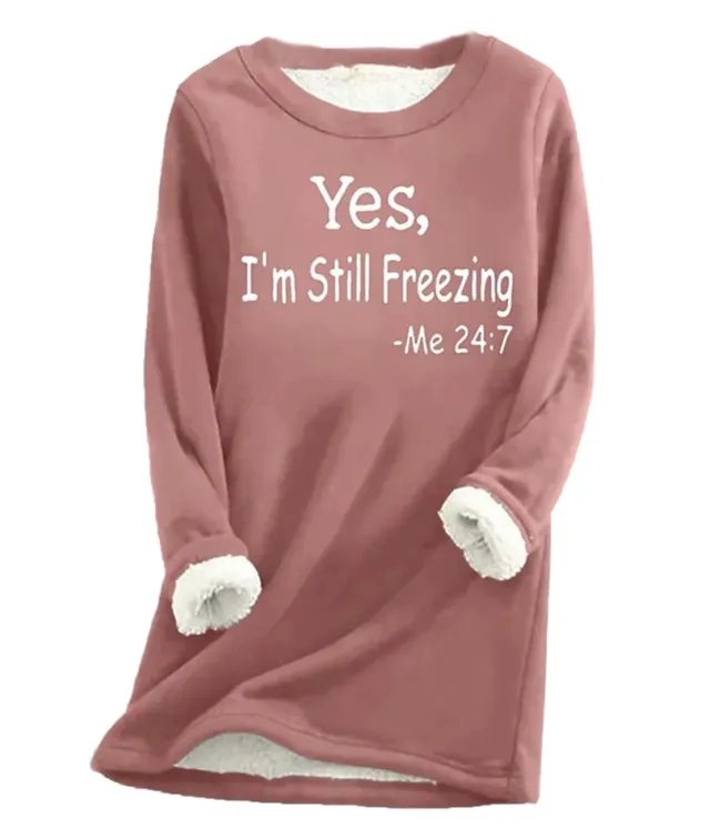 Autumn And Winter Women's Fleece lined Women's Round Neck Sweater Ltnswy311 4Xl - Shop at LoveMi