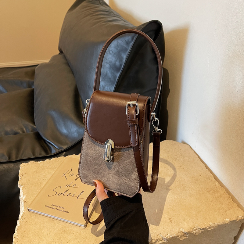 High-end Textured Small Square Tote Bag