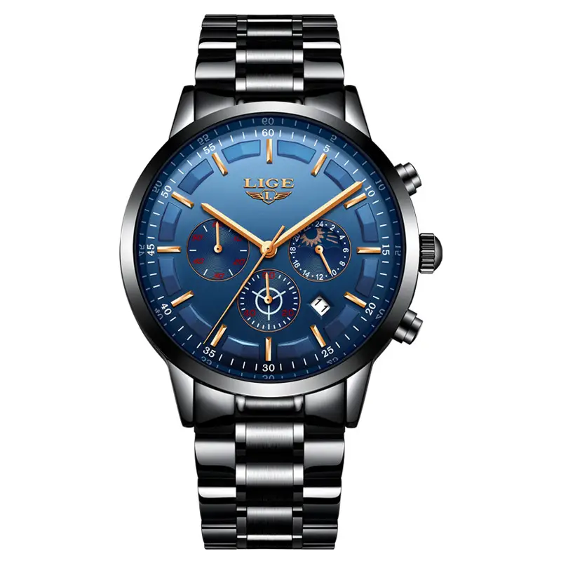 Men's Fashion Waterproof Moon Quartz Business Sports Watch