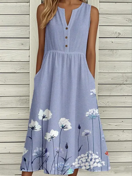 Women's Casual V neck Sleeveless Dress 1473827Sx2907 - Shop at LoveMi