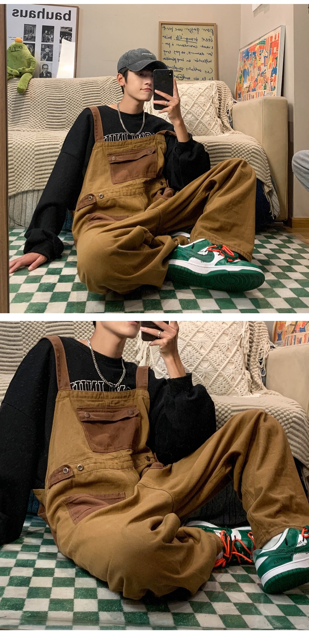 Men's Vintage Casual Wide-leg American Overalls 90486453 A7fb 4e6b Bda0 58ec6539e4f2