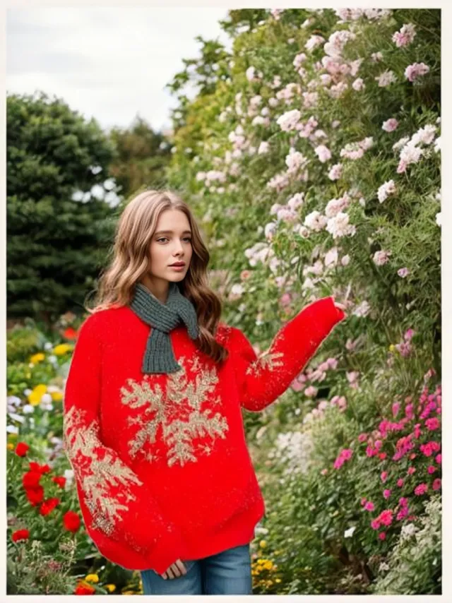 Christmas Sweater European And American Pullover Round Neck Sweater Christmas Elk Snowflake 2Xl - Shop at LoveMi
