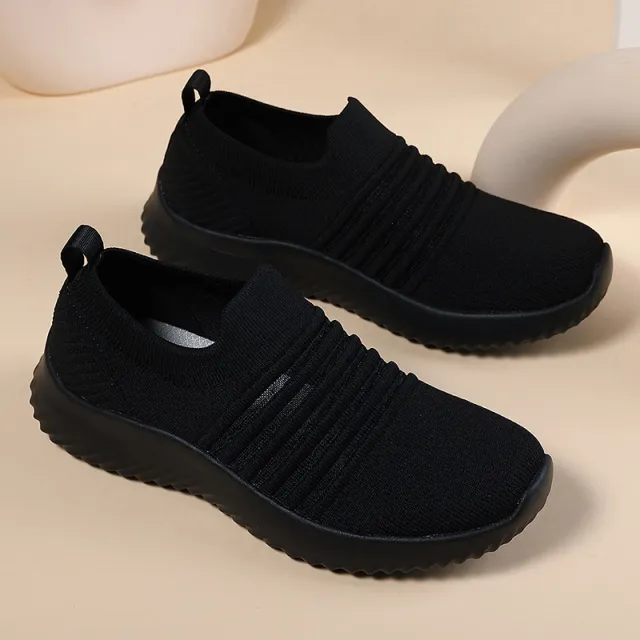 Women's Light Soft Bottom Casual Cool Breathable Comfortable Mesh Sneaker Black - Shop at LoveMi