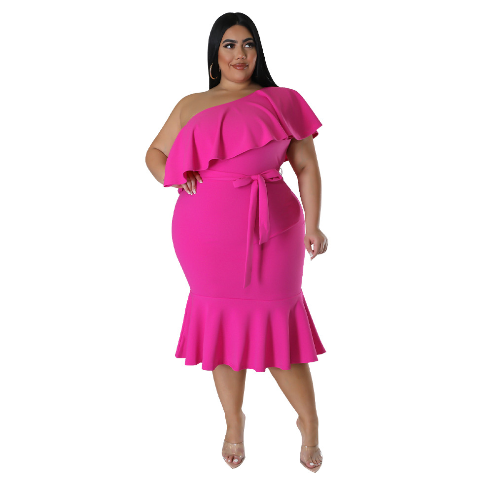 Fashionable Slim fit Casual Mid length Tube Dress Rose - Shop at LoveMi