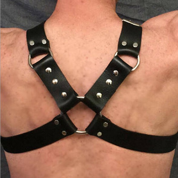 Men's Leather Shoulder Strap Shoulder Costume Accessories - Image 2