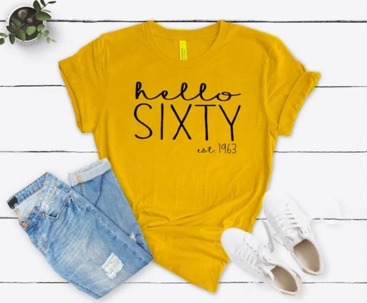 Hello1963 T shirt Fashionable New Printed Letter Short Sleeve Top Yellow Black - Shop at LoveMi