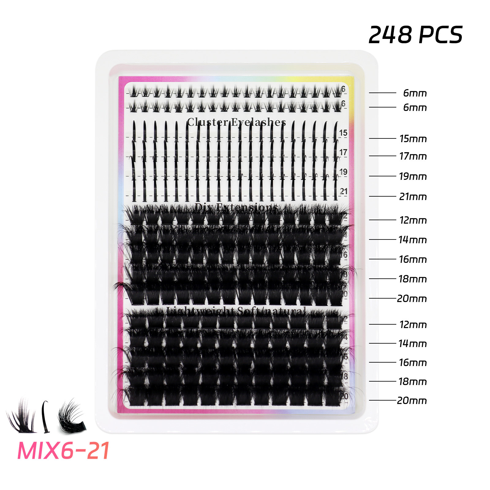 Fairy-style Segmented Fluffy And Densely Packed False Eyelashes