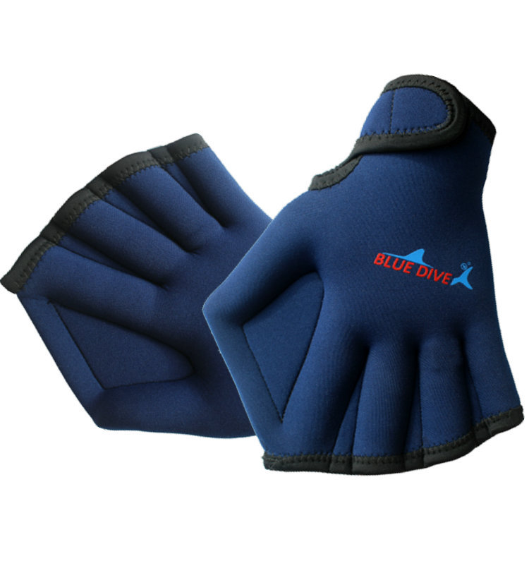 Neoprene swimming paddling duck feet gloves (black-average