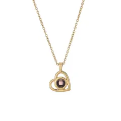 Languages Necklace Female S925 Silver - Yellow Gold - View 1