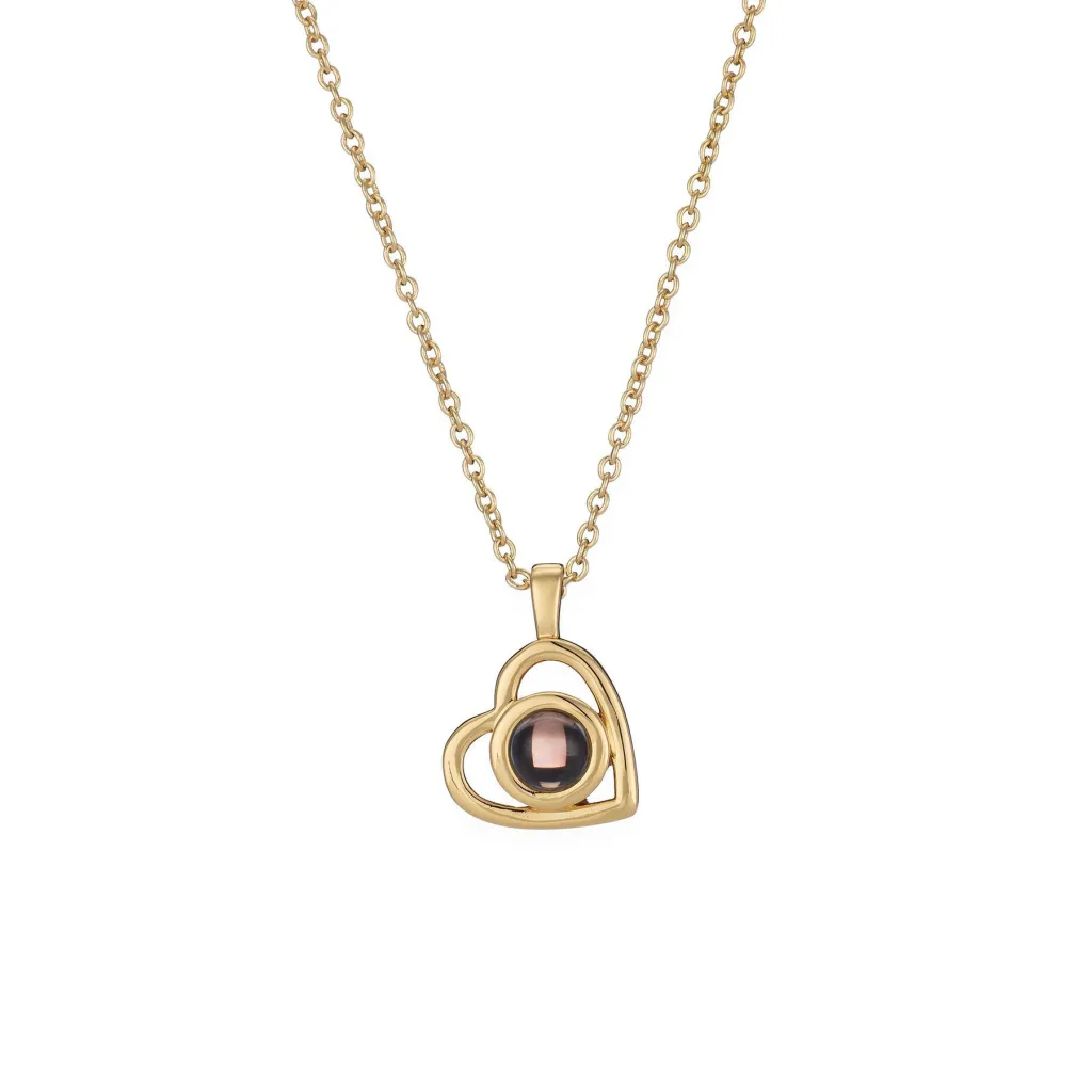 Languages Necklace Female S925 Silver - Yellow Gold