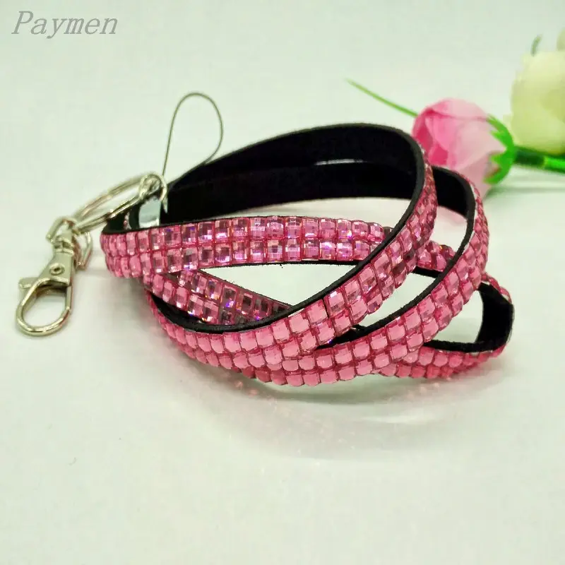 Badge Card Clamp Rhinestone Diamond Band Key