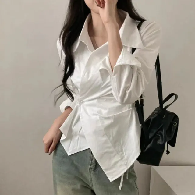 Autumn Shirt Stripe College Style Shirt White - Shop at LoveMi