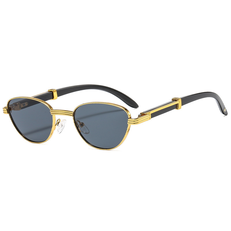 Women's Retro Simple Outdoor Oval Frame UV-proof Sunglasses - Image 8
