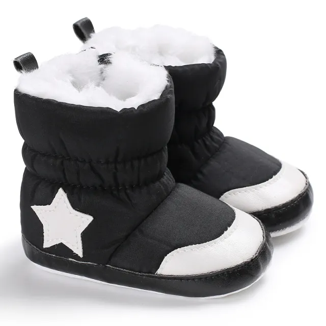 Shoes Soft Bottom Snow Boots Five Pointed Star Thickening Black - Shop at LoveMi