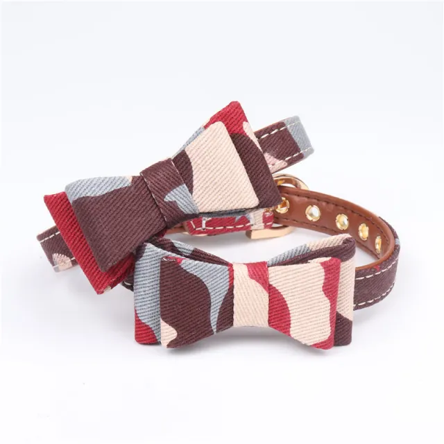 Camouflage Series Bowknot Pet Collar Color - Shop at LoveMi