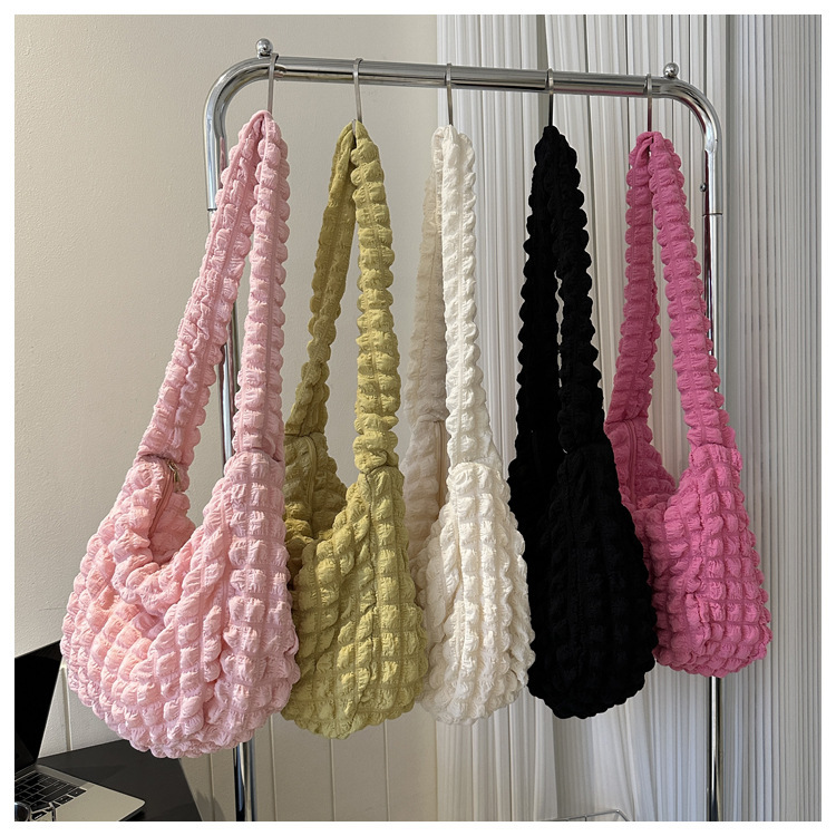 Niche Pleated Clouds Cute Simple Soft Trendy Western Style Underarm Commuter Bag — foto 27