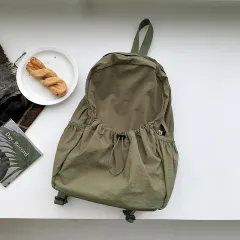 Korean Style Large Capacity Nylon Backpack Girls Ins Lightweight Leisure Commute Simple - Green - View 1
