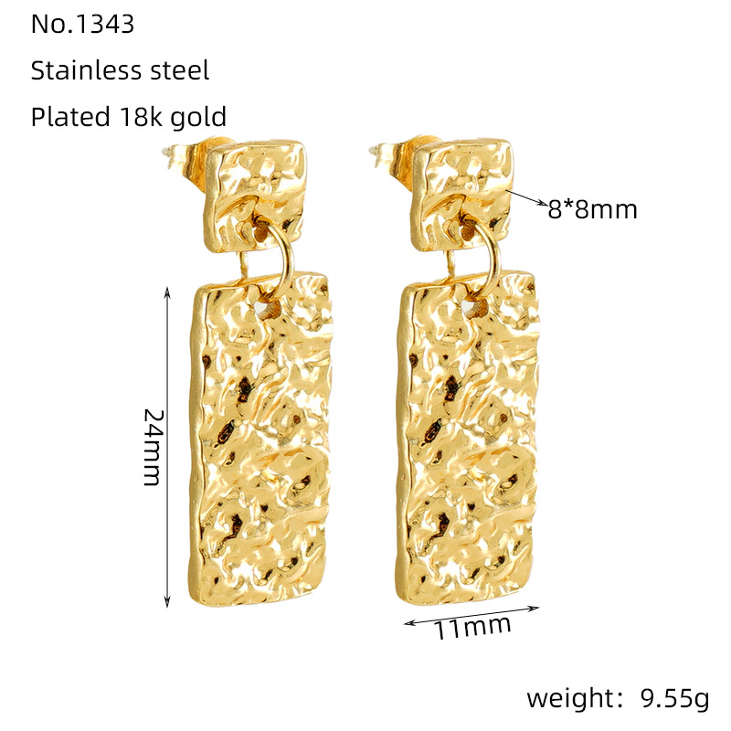 Fashion Stainless Steel Geometric Earrings