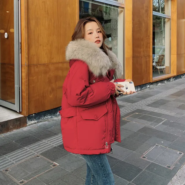 Korean Style Ins Trendy Small Cotton padded Jacket Chic Cotton padded Jacket Red - Shop at LoveMi