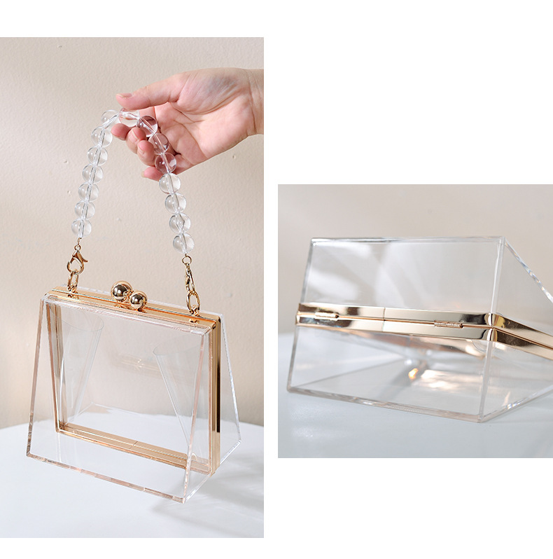 Title 2, Removable Chain Womens Portable Acrylic Transp...