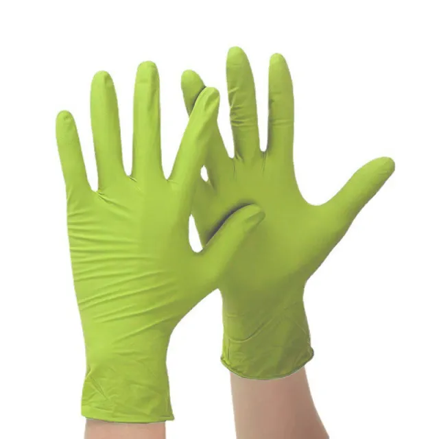 Disposable Nitrile Gloves Thickened Food Grade Waterproof Light Green - Shop at LoveMi