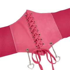 Women's Fashion Elastic Chest Cover Belt - Pink - View 1