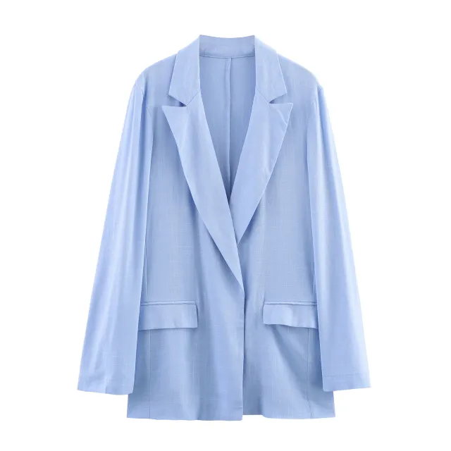 Pleated Cardigan Suit Jacket Wide Leg Pants Suit Top M - Shop at LoveMi