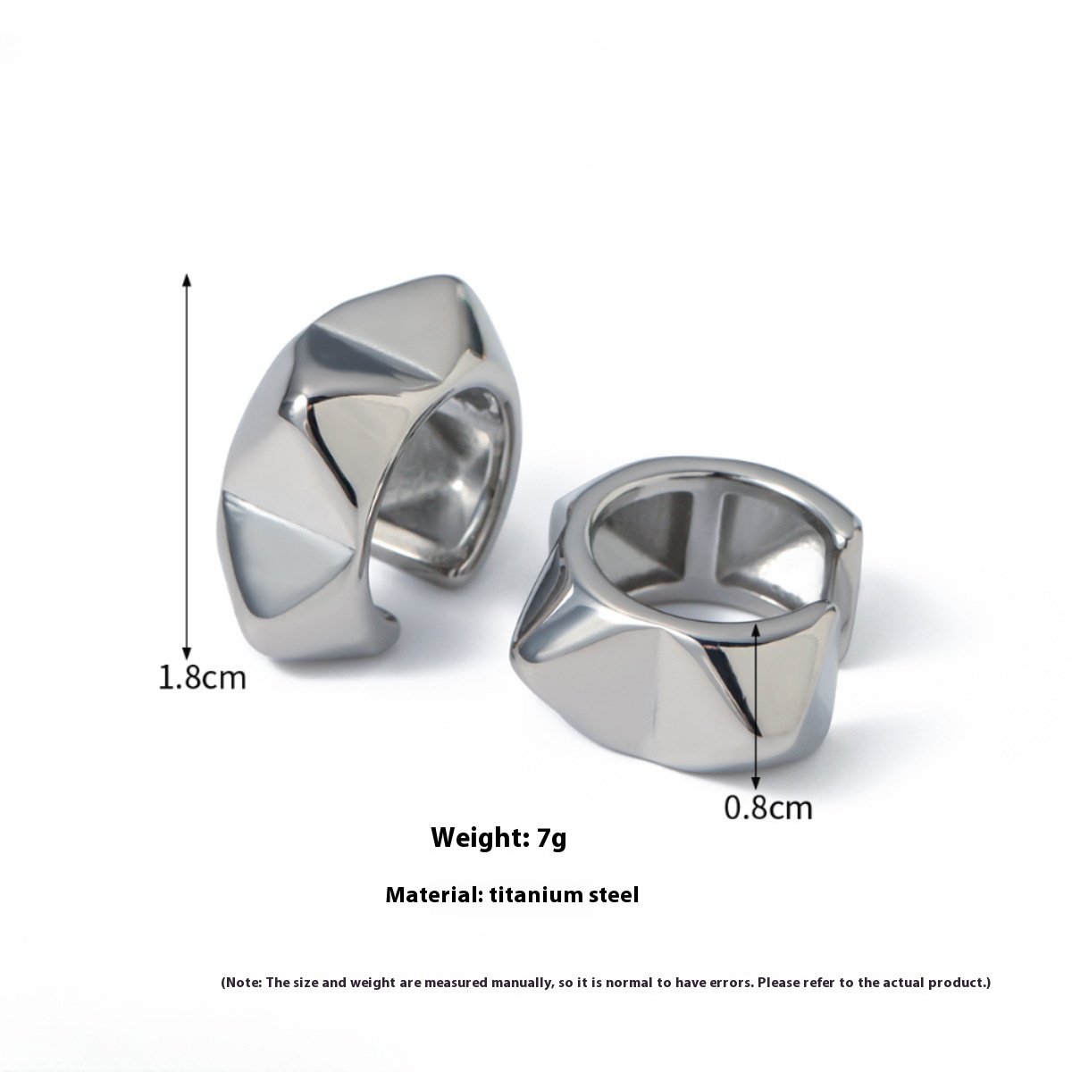 Titanium Steel Stainless Steel Rivet Ear Clip Earrings Stainless Steel Jewelry
