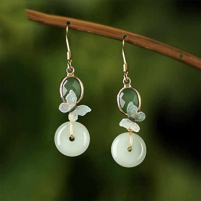 Antique Earrings For Cheongsam Retro Style Chinese Style Costume Earrings