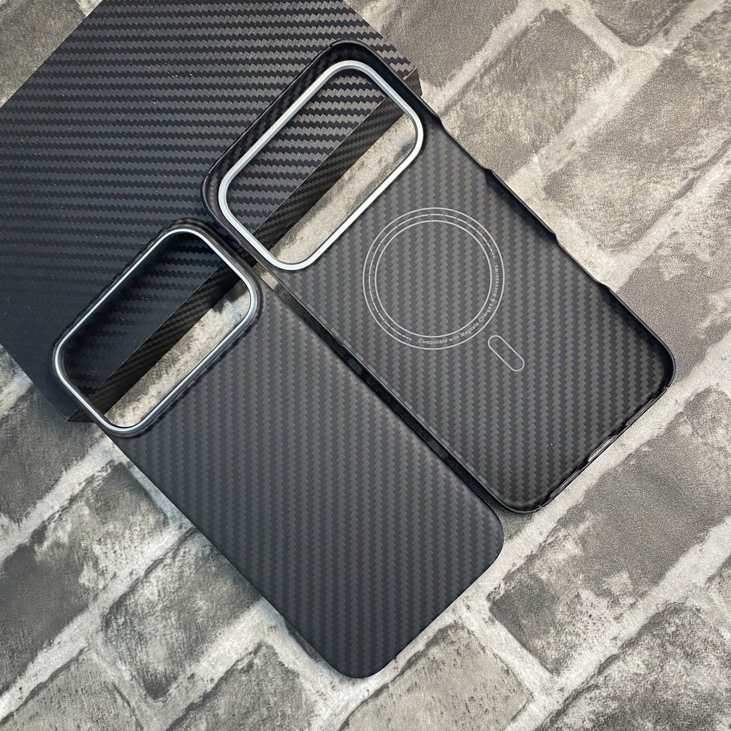 Magnetic-compatible Kevlar Phone Case Carbon-fiber Protective Cover 6